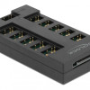 DELOCK RGB hub 64128 για ARGB LEDs, 10 θύρες, μαύρο