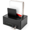 DELOCK docking station για 2.5" ή 3.5" SATA HDD/SSD 64183, 2 θέσεων, με card reader, 5Gbps, clone function, μαύρο
