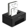 DELOCK docking station για 2.5" ή 3.5" SATA HDD/SSD 64187, 2 θέσεων, 5Gbps, clone/erase function, μαύρο