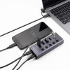 DELOCK USB hub 64248 με διακόπτες, 5x θυρών, 5Gbps, USB/USB-C σύνδεση, γκρι