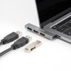 DELOCK USB hub 64274, 3x θυρών, 10Gbps, USB-C σύνδεση, γκρι