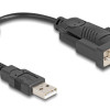 DELOCK αντάπορας USB σε RS-232 64276, 460.8Kbps, 0.25m, μαύρος