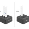 DELOCK docking station για M.2 NVMe SSD 64300, 2 θέσεων, 20Gbps, clone/erase function, μαύρο