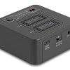 DELOCK docking station για M.2 NVMe SSD 64300, 2 θέσεων, 20Gbps, clone/erase function, μαύρο