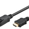 GOOBAY καλώδιο DisplayPort σε HDMI 64837, 4K/30Hz, 3m, μαύρο