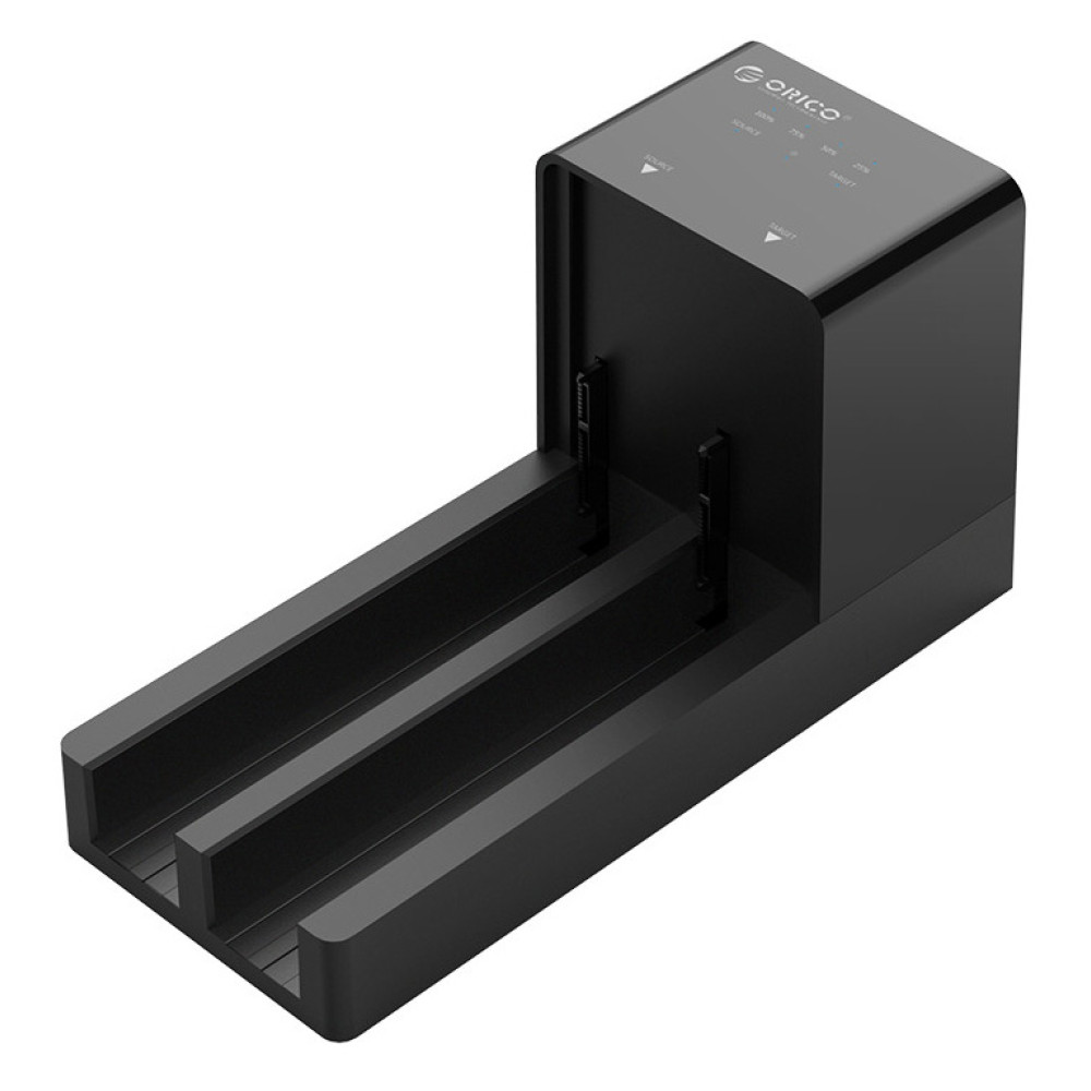 ORICO docking station για 2.5" ή 3.5" SATA HDD/SSD 6528US3-C, 2 θέσεων, 5Gbps, clone function, μαύρο