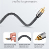 GOOBAY καλώδιο ήχου RCA σε RCA 65297, 3m, μαύρο/ασημί
