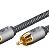 GOOBAY καλώδιο ήχου RCA σε RCA 65298, 5m, μαύρο/ασημί
