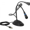 DELOCK μικρόφωνο με βάση και mute button 65871, USB, 1.7m, μαύρο