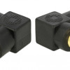 DELOCK αντάπτορας 66168 RCA αρσενικό σε RCA θηλυκό, γωνιακός, μαύρος