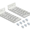 DELOCK σετ βάσεις τοποθέτησης για rack 66236, ασημί, 2τμχ