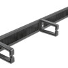 DELOCK cable management 66488, 19"/1U rack, 3x γάντζοι & βούρτσα, μαύρο