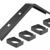DELOCK cable management 66667, rack 19"/1U, 4x γάντζοι, γωνιακό, μαύρο