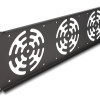 DELOCK κάλυμμα για 3x 120mm ανεμιστήρες 66747 για rack 19"/3U, μεταλλικό, μαύρο