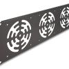 DELOCK κάλυμμα για 3x 120mm ανεμιστήρες 66747 για rack 19"/3U, μεταλλικό, μαύρο