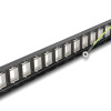 DELOCK Keystone patch panel 66758, 19"/1U, 16x ports, μαύρο