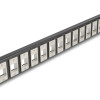 DELOCK Keystone patch panel 66758, 19"/1U, 16x ports, μαύρο