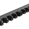 DELOCK cable management 66849 για rack 19"/1U, 10x γάντζοι, μαύρο