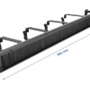 DELOCK cable management 67033, 19"/1U rack, 4x γάντζοι & βούρτσα, μαύρο