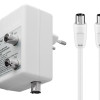 GOOBAY ενισχυτής κεραίας 67226, 2 συσκευές, DVB-T DVB-T2 DVB-C, λευκός