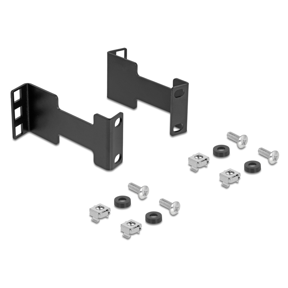 DELOCK αντάπτορας επέκτασης βάθους για rack 67272, έως 10cm, 1U, μαύρο