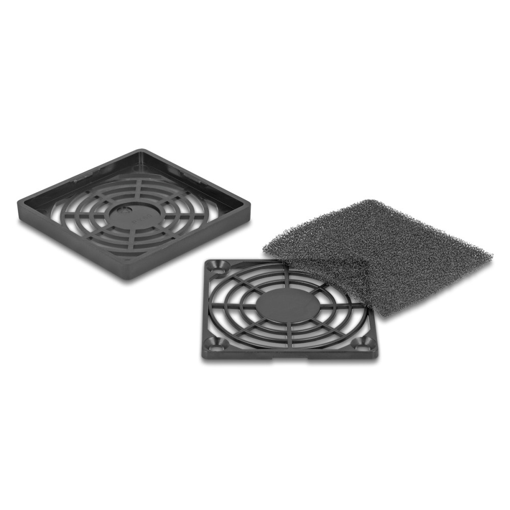 DELOCK σχάρα για 60mm ανεμιστήρα 67310 με φίλτρο σκόνης, πλαστική, μαύρη