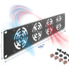DELOCK κάλυμμα για 4x 80mm ανεμιστήρες 67416 για rack 19"/2U, μεταλλικό, μαύρο
