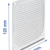 DELOCK σχάρα για 120mm ανεμιστήρα 67458 με φίλτρο σκόνης, μεταλλική, ασημί
