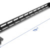 DELOCK cable management panel 67462 για rack 19", 0.5U, βάθος 80mm, μεταλλικό, μαύρο