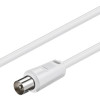 GOOBAY καλώδιο κεραίας αρσενικό 68147, <70dB, CCS, 2.5m, λευκό