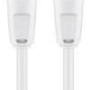 GOOBAY καλώδιο κεραίας αρσενικό 68147, <70dB, CCS, 2.5m, λευκό