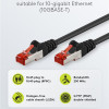 GOOBAY καλώδιο δικτύου 68687, CAT 6 S/FTP, 250MHz, copper, 0.5m, μαύρο