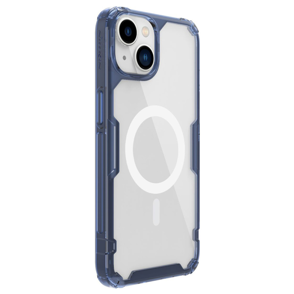NILLKIN θήκη Nature Pro Magnetic για iPhone 14 Plus, μπλε & διάφανη