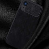NILLKIN θήκη Qin Pro για iPhone 15 Plus, δερμάτινη, μαύρη