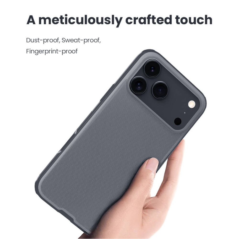 NILLKIN θήκη Super Frosted Shield Pro για Apple iPhone 17 Pro, διάφανη/μαύρη