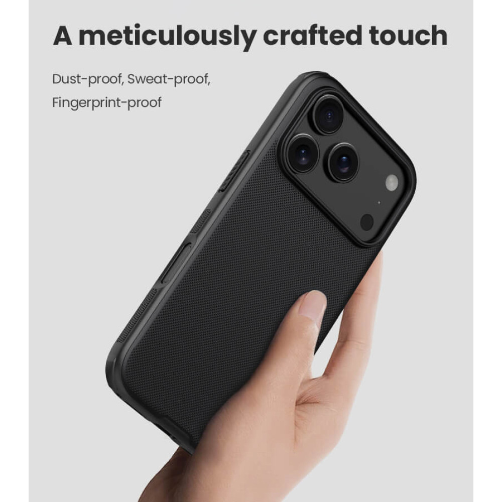 NILLKIN θήκη Super Frosted Shield Pro για Apple iPhone 17 Pro Max, μαύρη