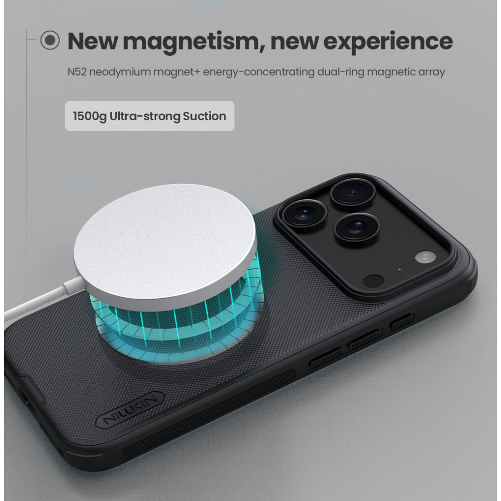 NILLKIN θήκη Super Frosted Shield Pro Magnetic για Apple iPhone 17 Pro, μαύρη