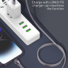 LDNIO καλώδιο Lightning σε USB-C LC651I, 30W, 1m, χρυσό