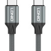 LDNIO καλώδιο USB-C iP-441c, 65W, 480Mbps, 1m, γκρι