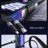 LDNIO καλώδιο USB-C σε USB LS241Q, flat, 100W, 480Mbps, 1m, μαύρο