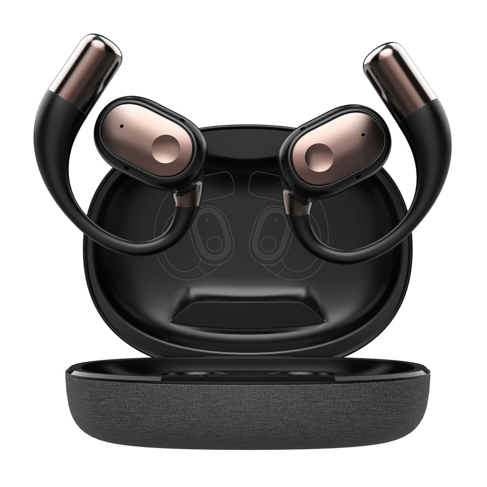 LDNIO earphones με θήκη φόρτισης T11, OWS, Φ15mm, 50/450mAh, μαύρα