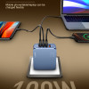 LDNIO φορτιστής τοίχου Q8 με καλώδιο USB-C, USB/Lightning/3x USB-C, GaN, 100W, μπλε