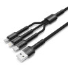 LDNIO καλώδιο USB σε USB-C/Lightning/Micro USB LC93, 3.4A, 1.2m, γκρι