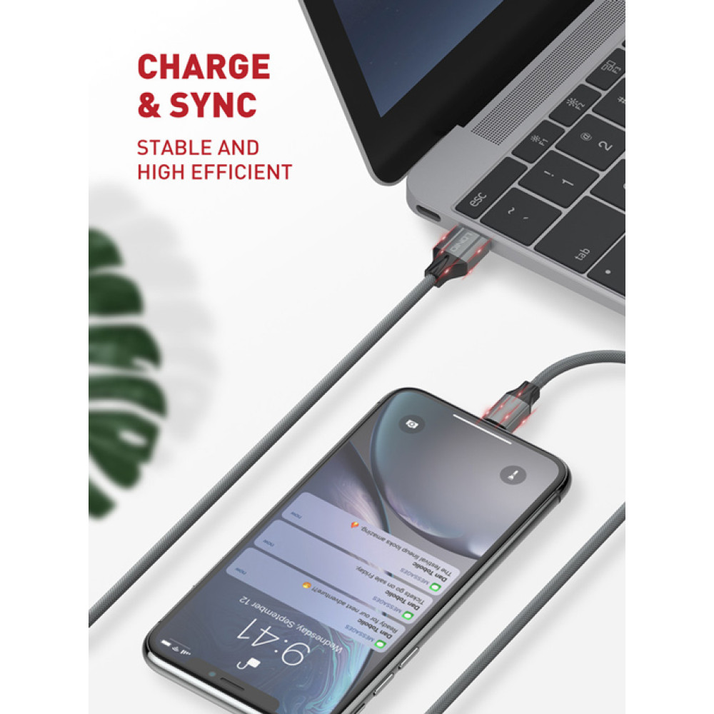 LDNIO καλώδιο Micro USB σε USB LS441, 2.4A, 1m, γκρι