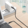 LDNIO καλώδιο USB-C σε USB-C LC102, 65W PD, 2m, γκρι