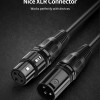 CABLETIME καλώδιο μικροφώνου XLR AV350-11B24, 3-pin, 24AWG, 10m, μαύρο