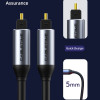 CABLETIME καλώδιο ήχου Toslink CT-AV380-P04GN, gold plated, 5mm, 3m, μαύρο