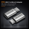 CABLETIME αντάπτορας USB-C σε micro USB CT-CMMCBF-ASG, 480Mbps, γκρι