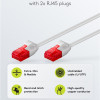 GOOBAY καλώδιο δικτύου 71545, CAT 6 U/UTP, slim, copper, 250MHz, 0.15m, γκρι