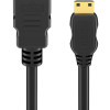 GOOBAY καλώδιο mini HDMI σε HDMI 74081 με Ethernet, 4K/60Hz, 18 Gbps, 1m, μαύρο